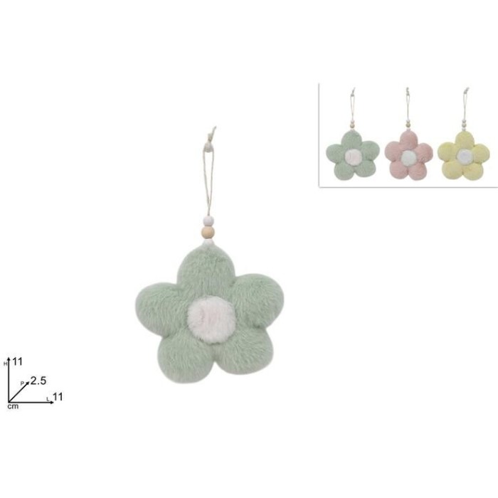 APPENDINO FIORE IN PELLICCIA 11CM 3COL